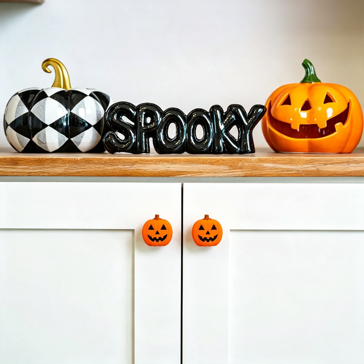 Pumpkin doorknob gloves