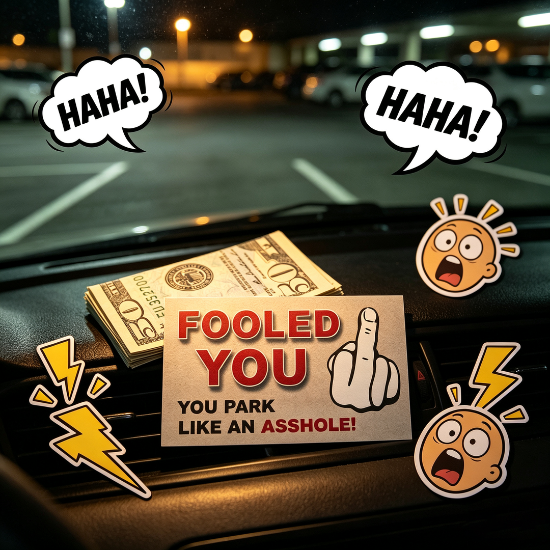 Fooled You Parking Prank Cards