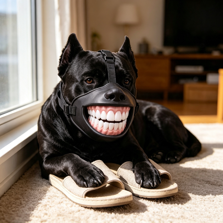 Funny big white teeth pet muzzle