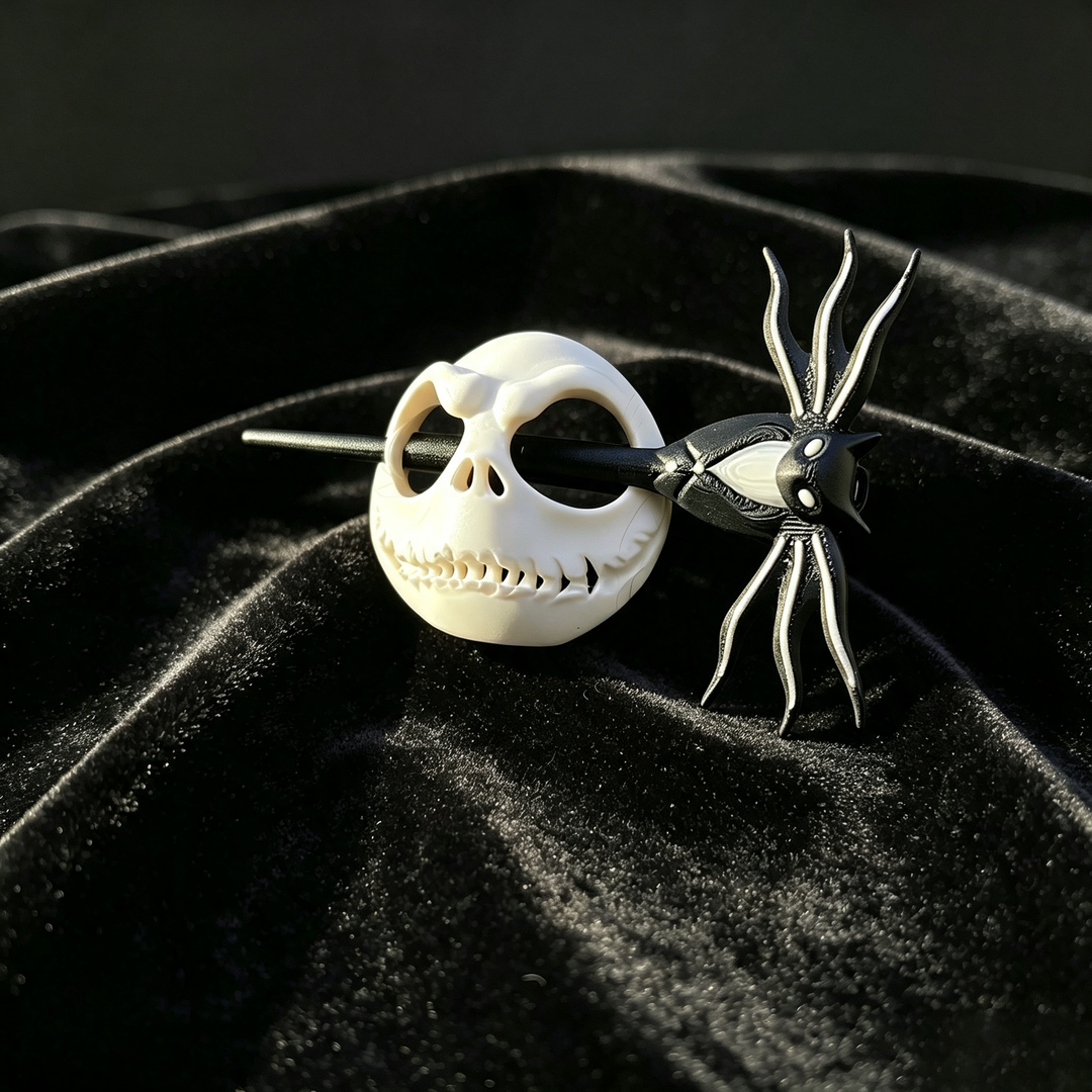 eerie skull mask hair clip