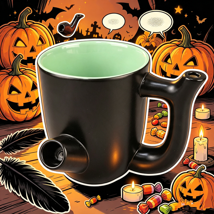 Double-walled ceramic pipe cup