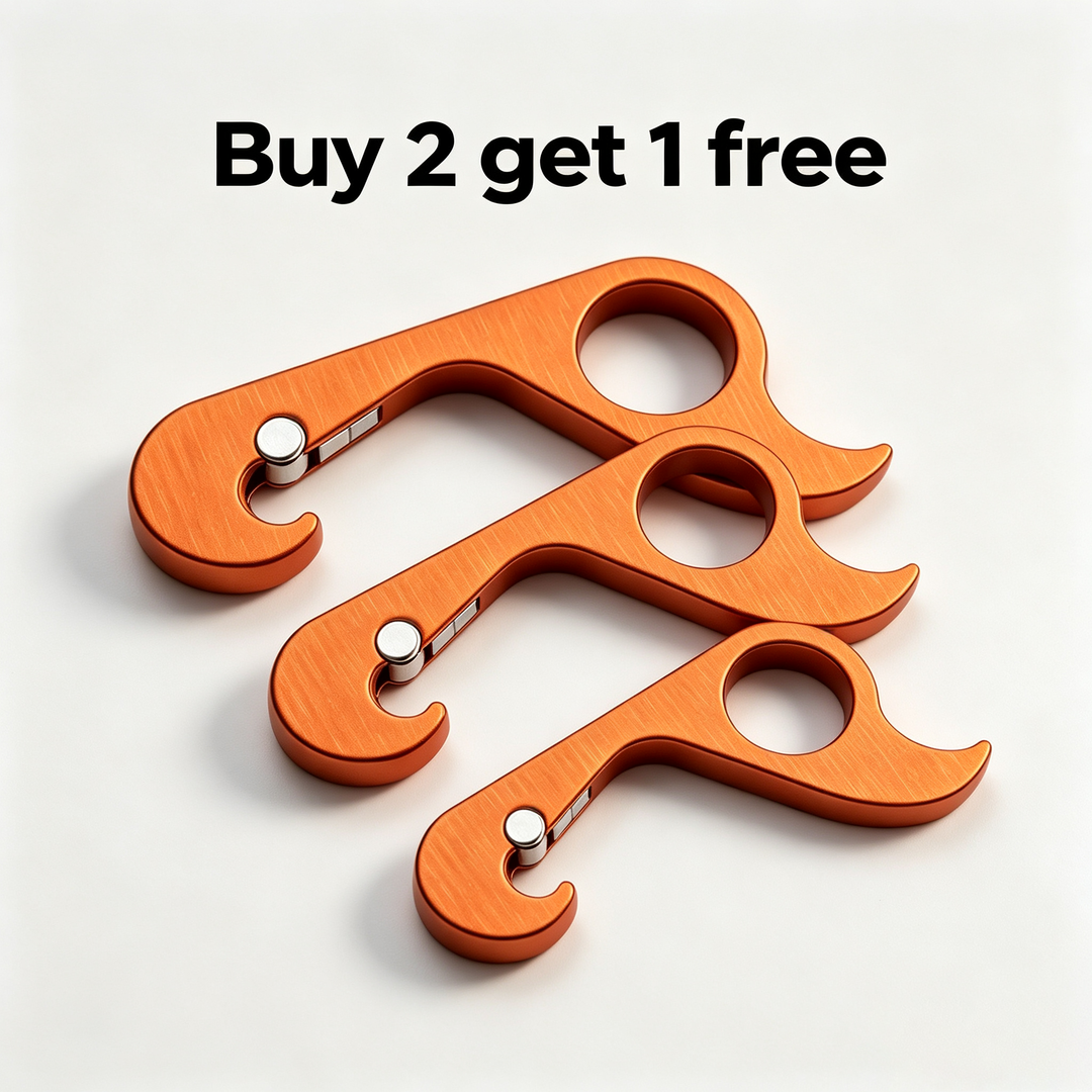 One-handed magnetic metal bottle opener