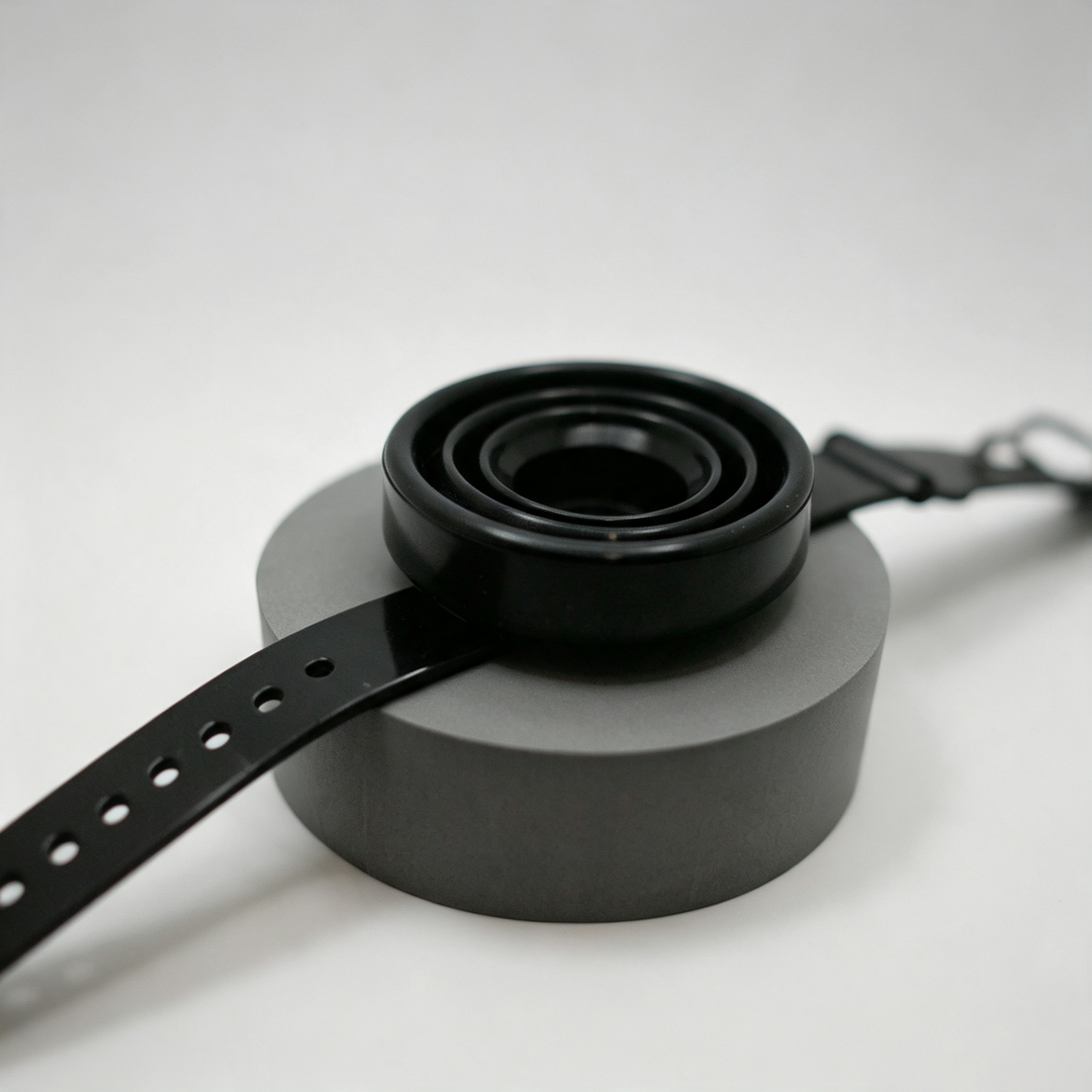Wrist-worn folding water bottle