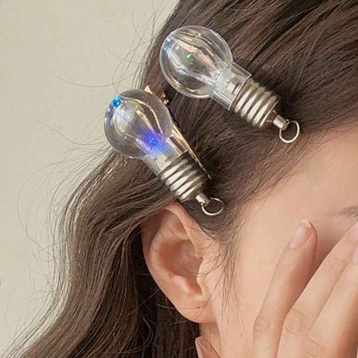 Light bulb hair clip