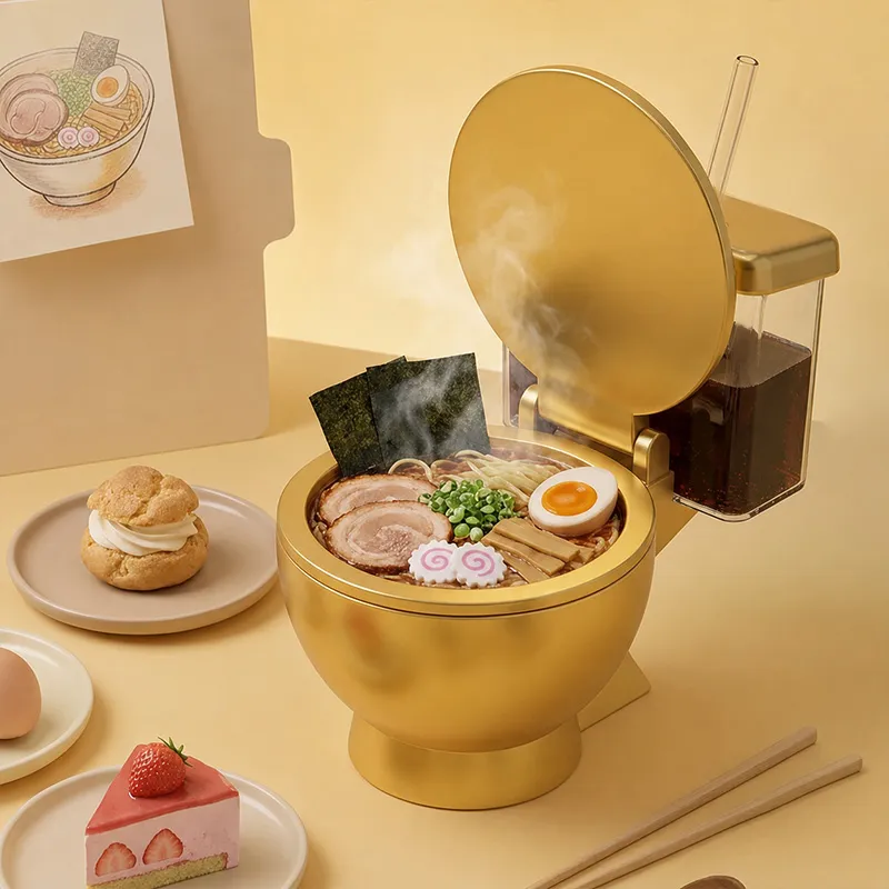 Toilet Shaped Ramen Bowl