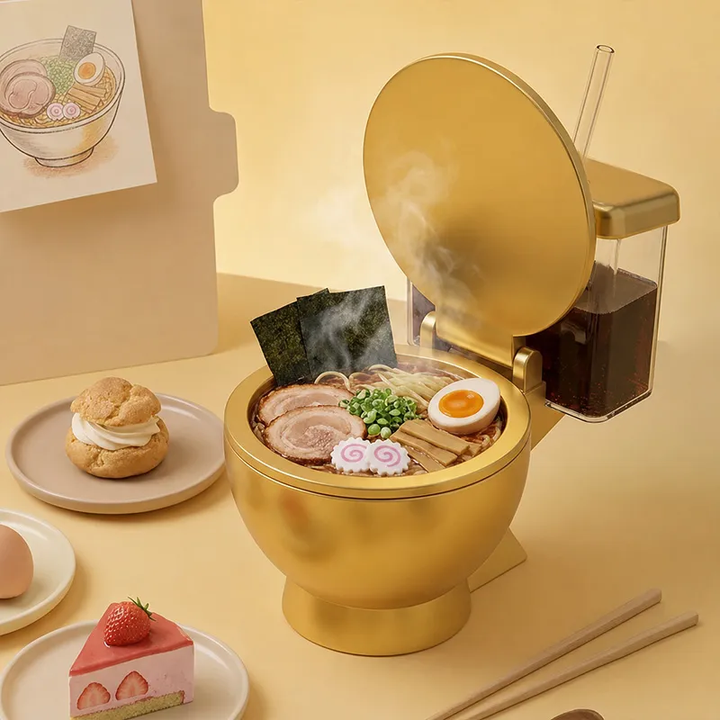 Toilet Shaped Ramen Bowl
