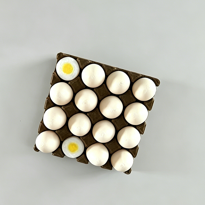 Individual egg-shaped refrigerator magnet decoration