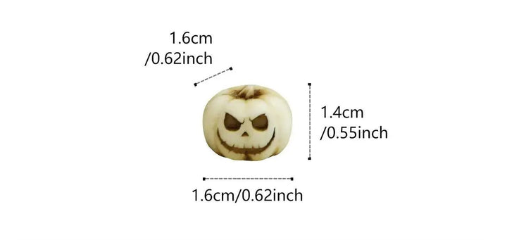Miniature white pumpkin figurine