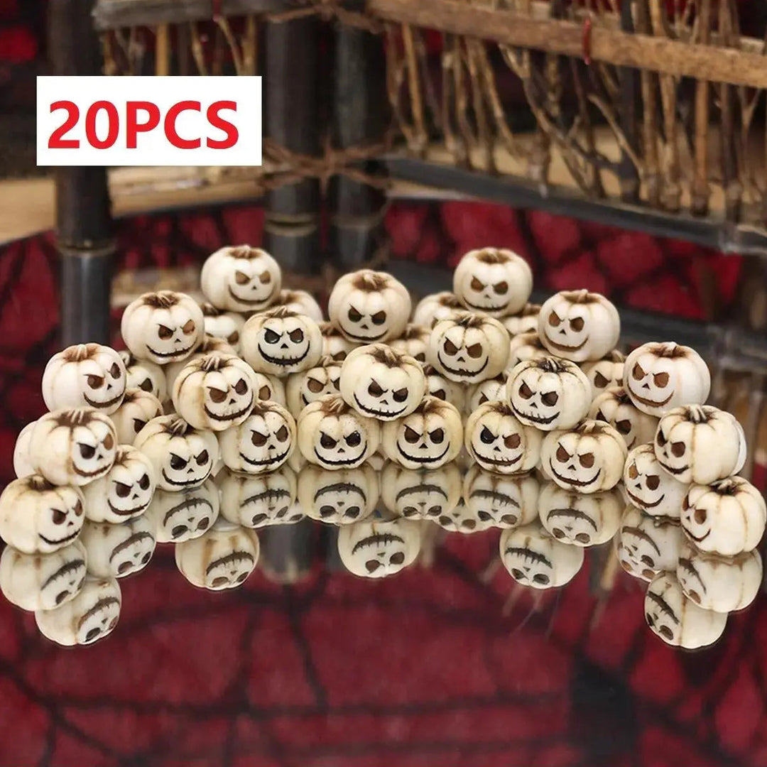 Miniature white pumpkin figurine