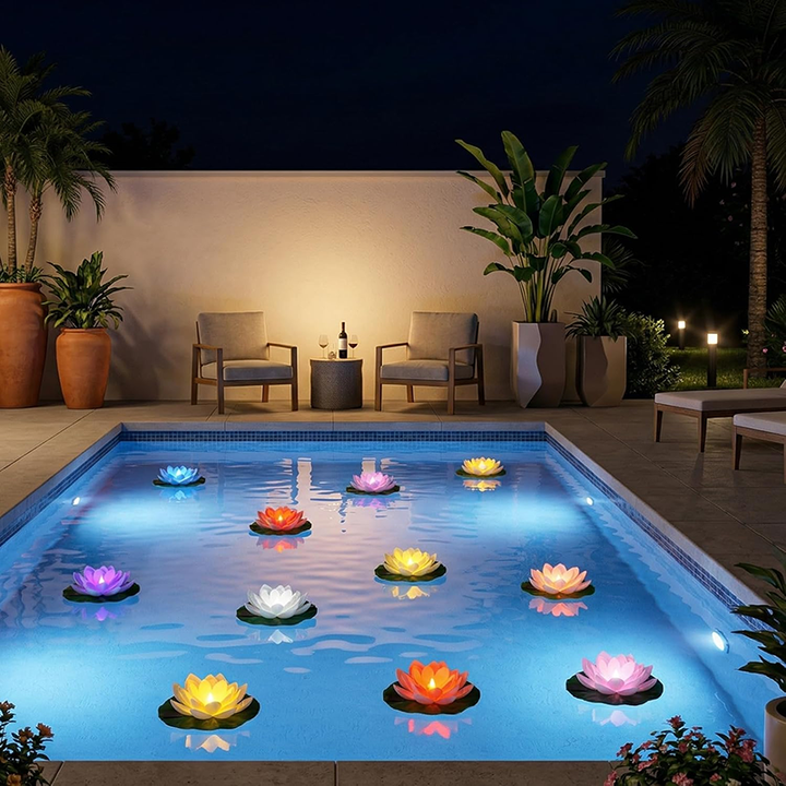 Waterproof Floating Lotus Light