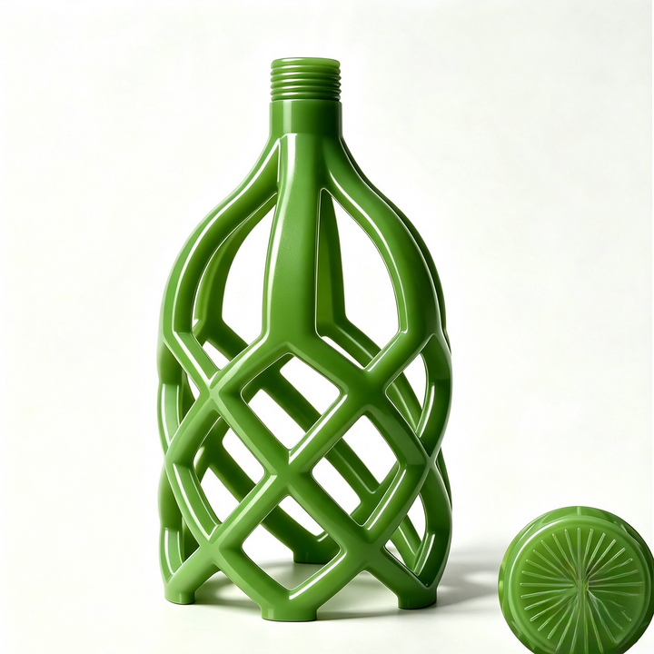 Hollowed-out mesh shower head