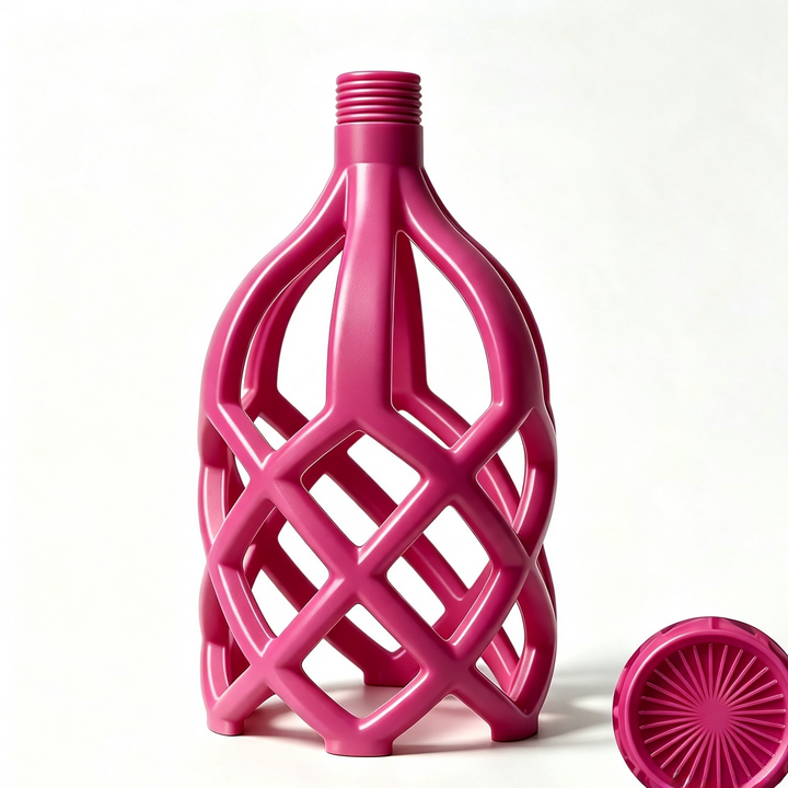 Hollowed-out mesh shower head
