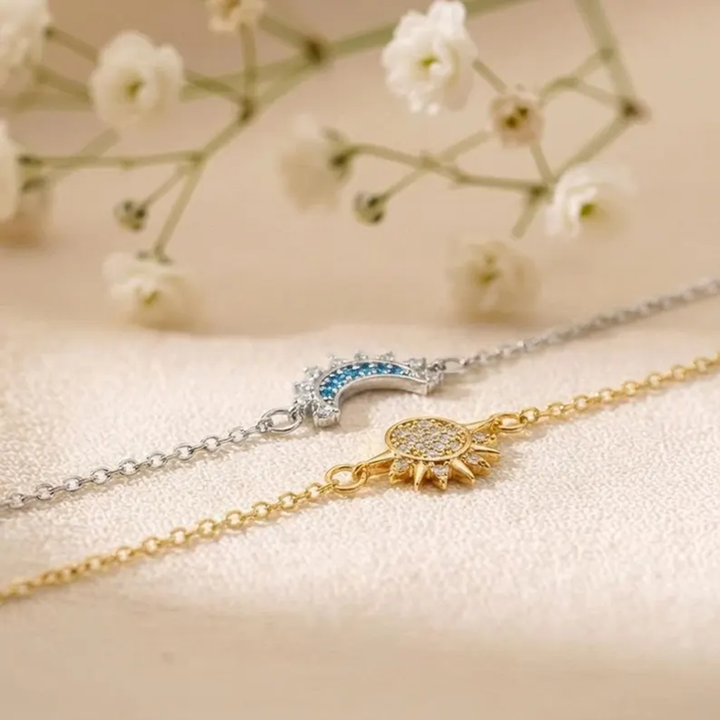 Sun and Moon Matching Necklaces