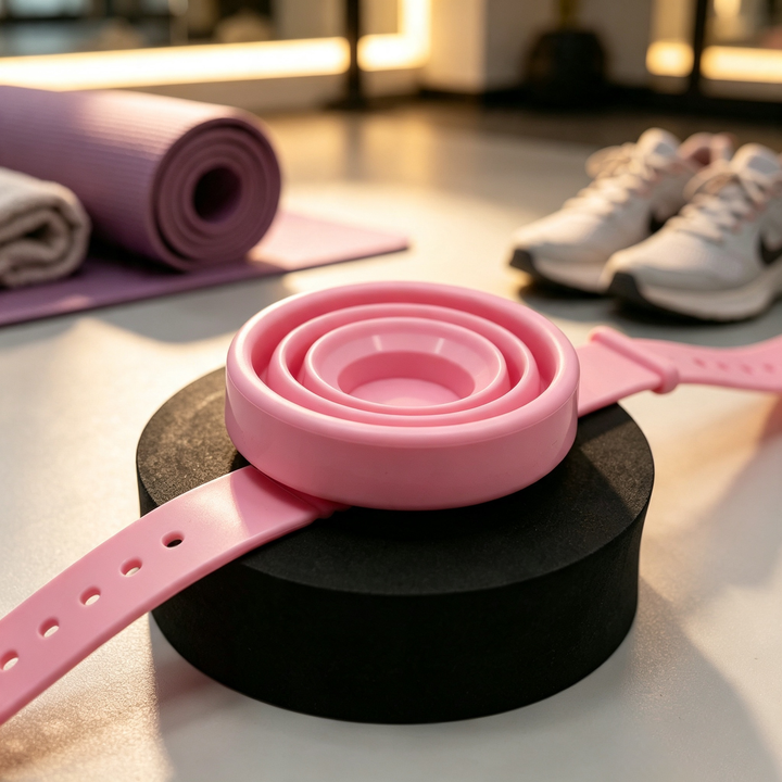 Wrist-worn folding water bottle