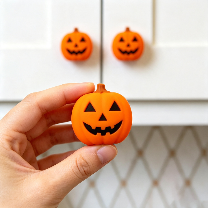 Pumpkin doorknob gloves