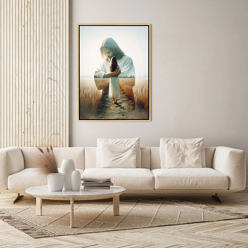Warm Embrace in the Fields – Decorative Art Print