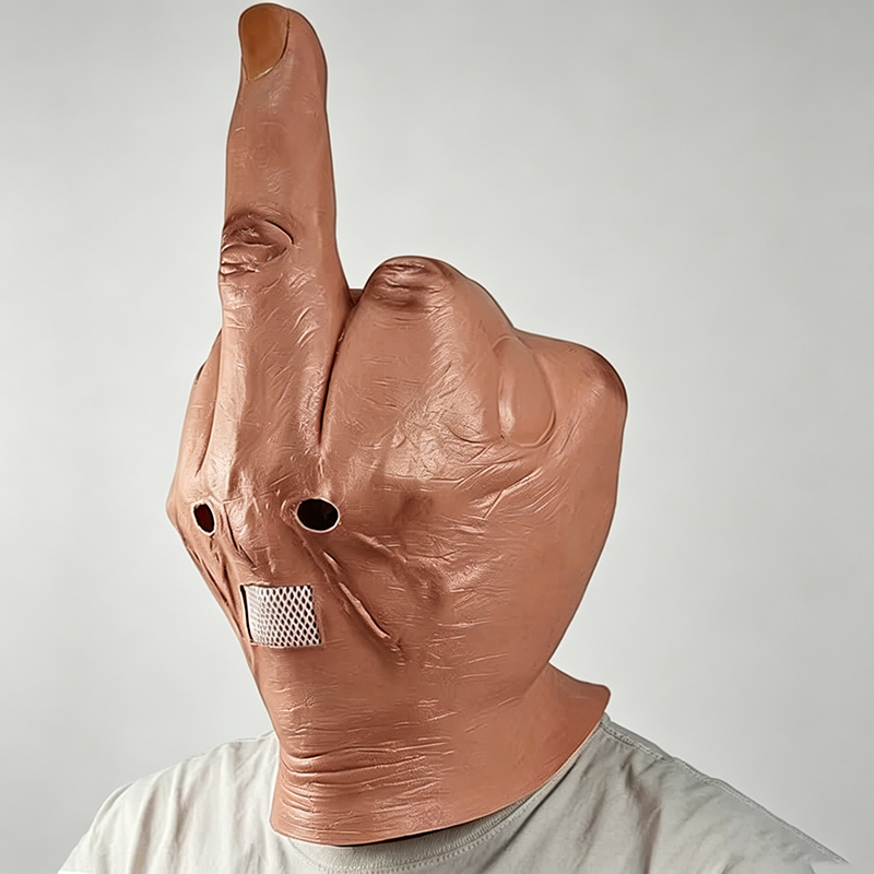 Middle-finger prank contemptuous headwear