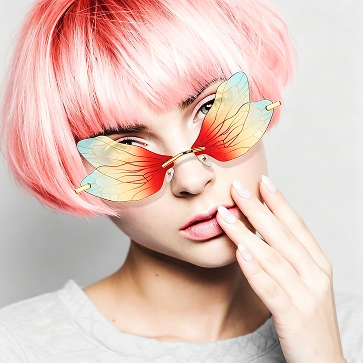 Dragonfly-wing gradient sunglasses