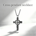 Cut-out cross pendant necklace