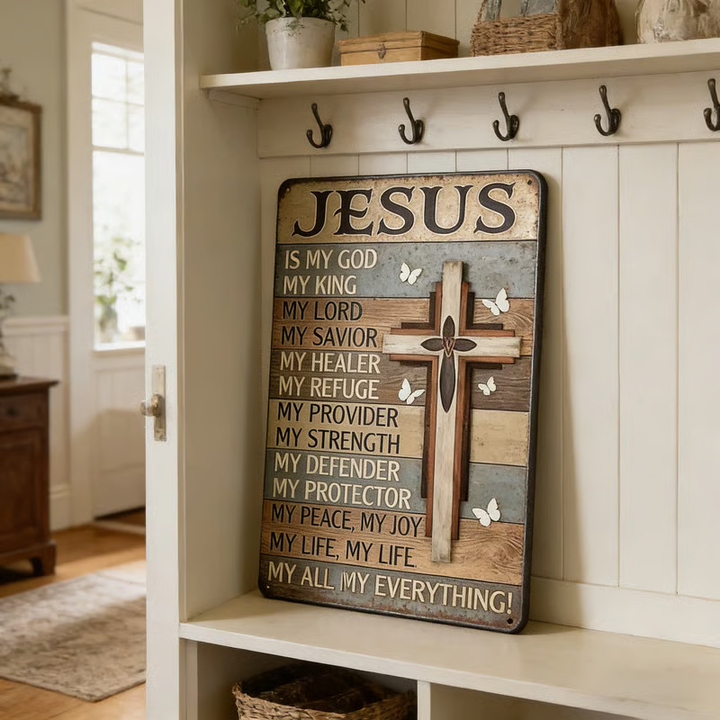 Retro Iron Metal Cross Wall Art