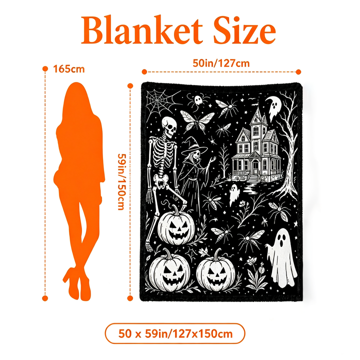 Halloween graffiti blanket