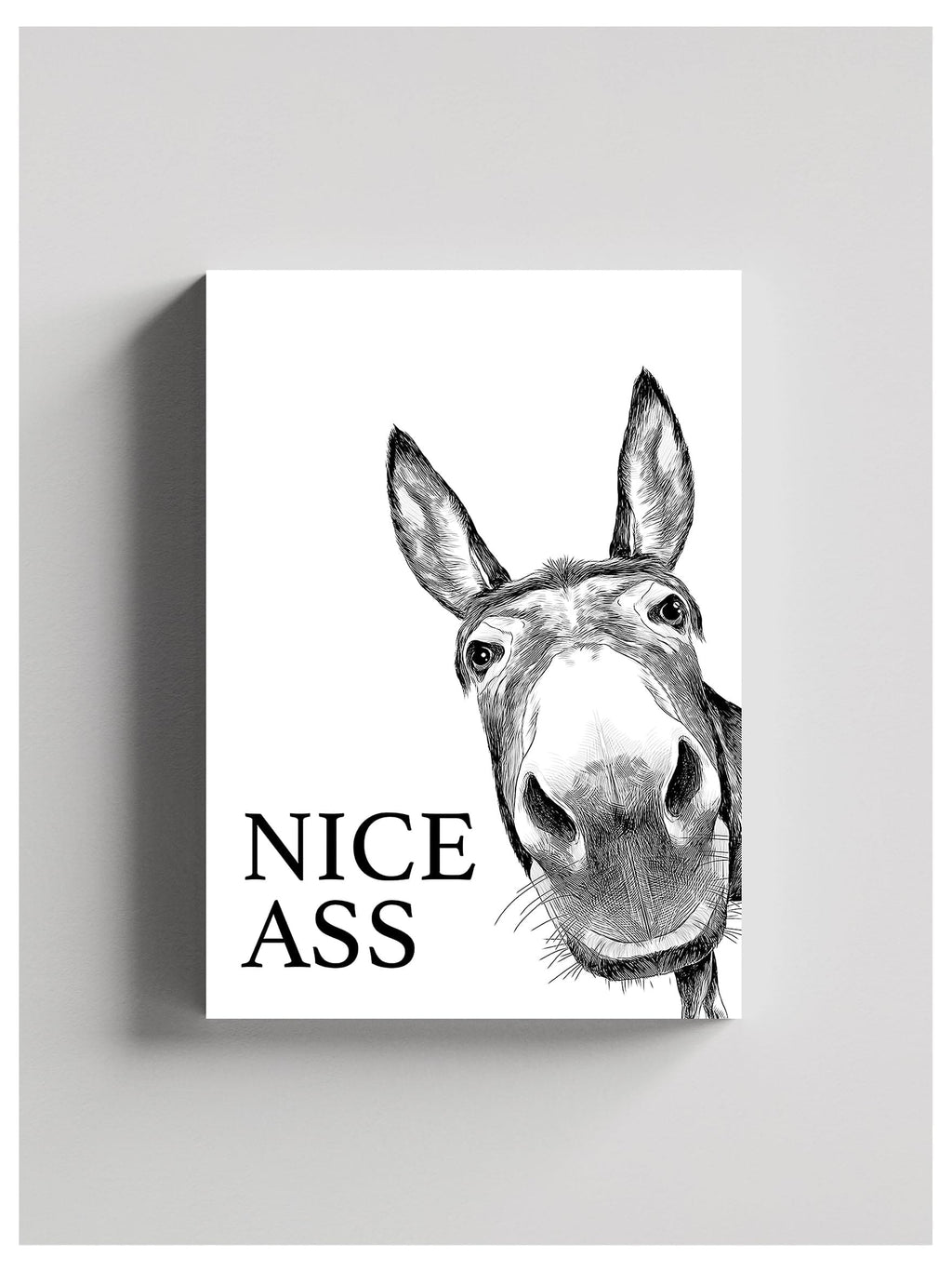 Fun bathroom wall art - Donkey pattern
