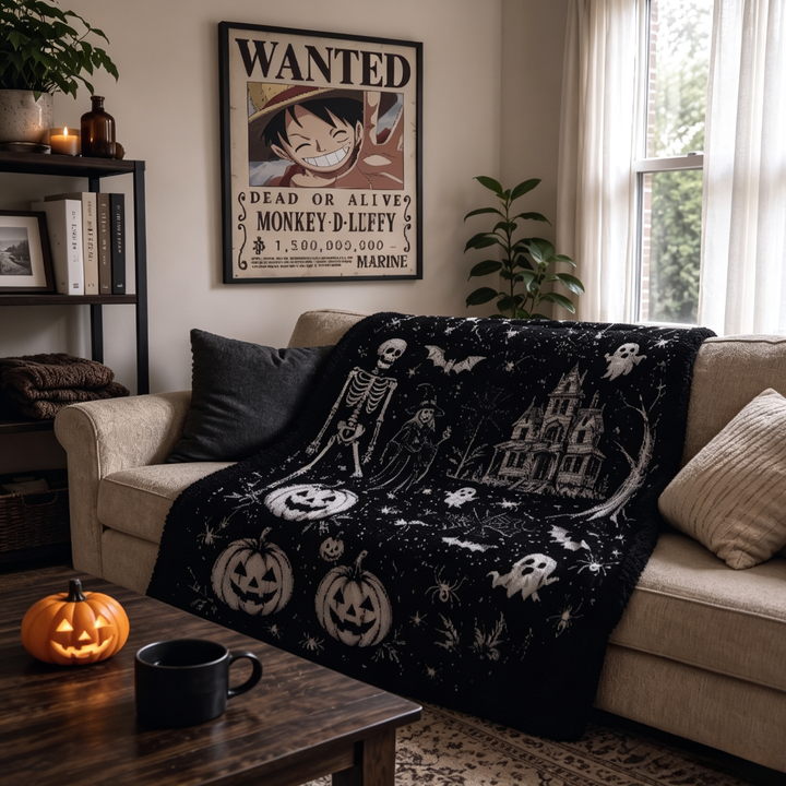 Halloween graffiti blanket