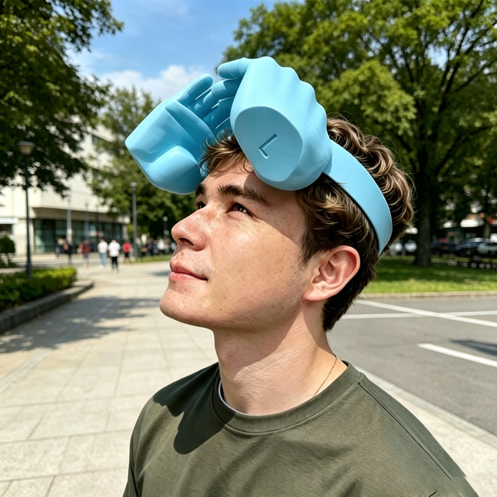 Funny hand gestures sun hat