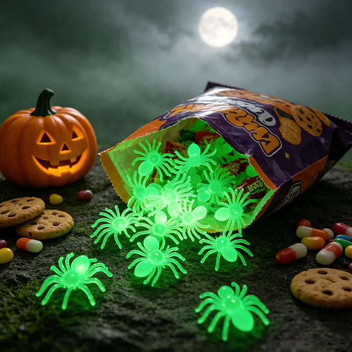 Glow-in-the-dark decorative spider