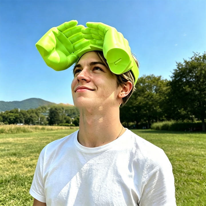 Funny hand gestures sun hat