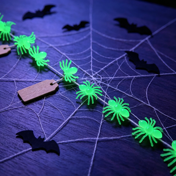 Glow-in-the-dark decorative spider