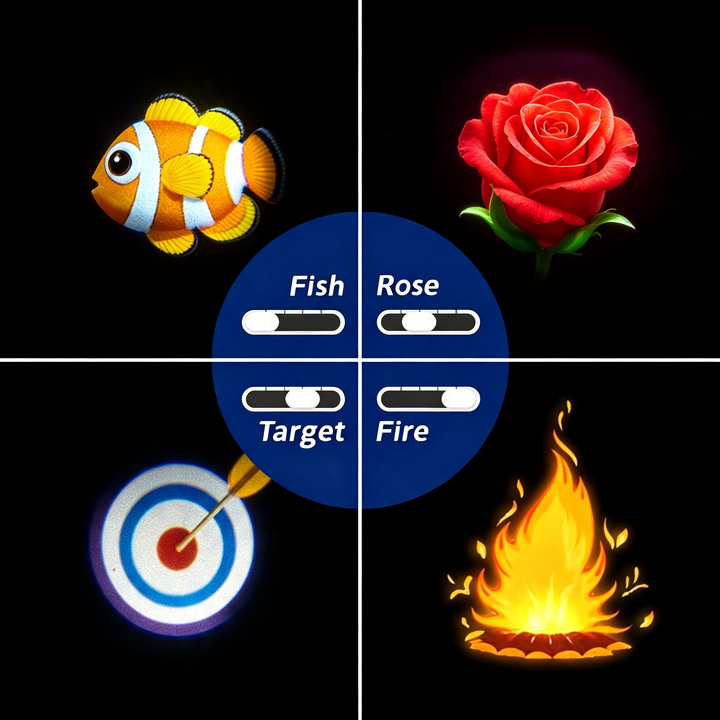 Toilet seat night light projection