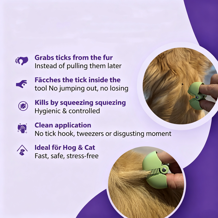 Silicone tick traps for cats and dogs
