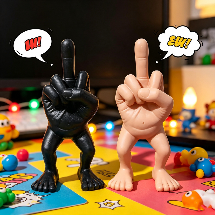 Parody middle finger desktop ornament
