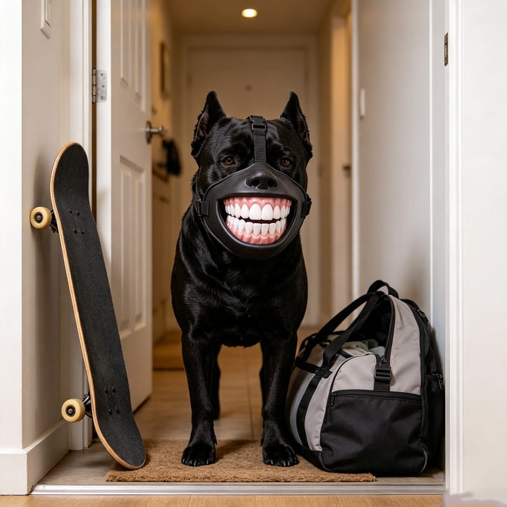 Funny big white teeth pet muzzle