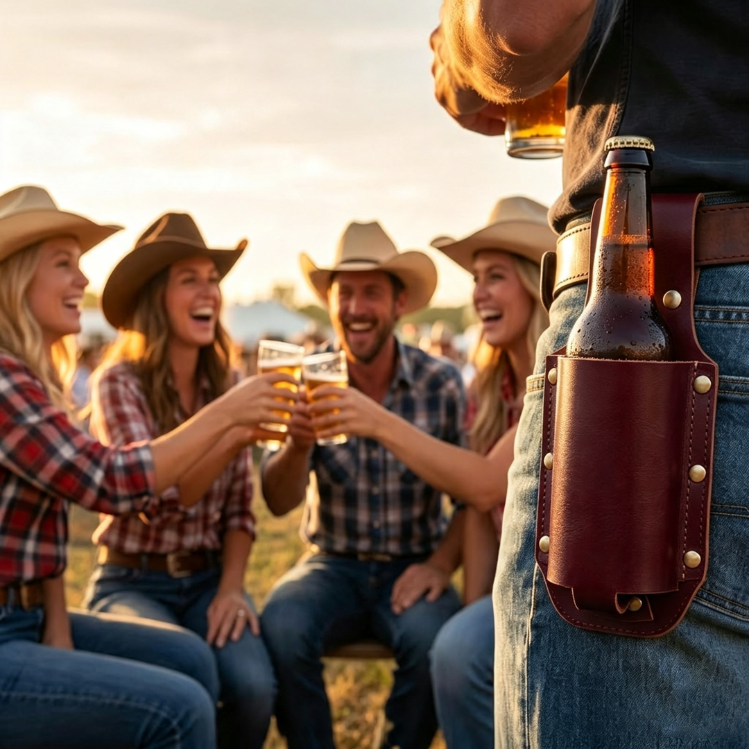 Waist-mounted beer card holder