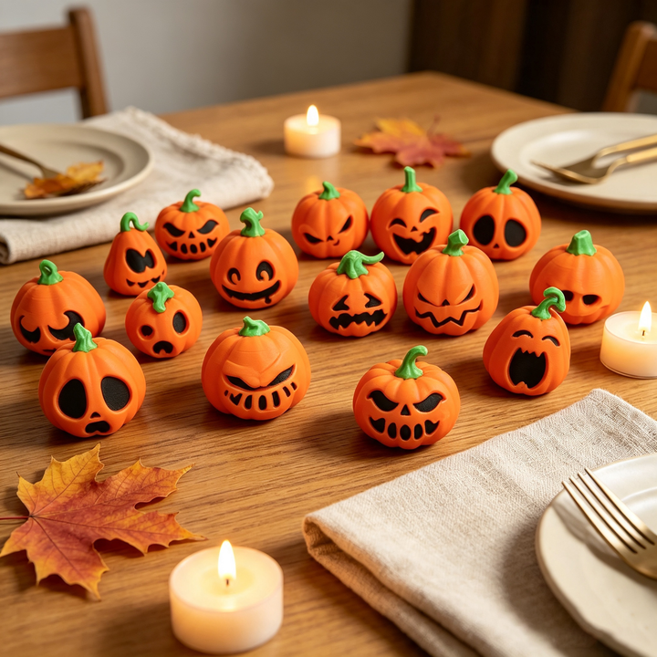 Funny and evil pumpkin ornaments