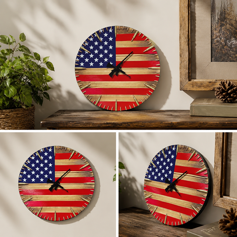 Handmade round wall clock