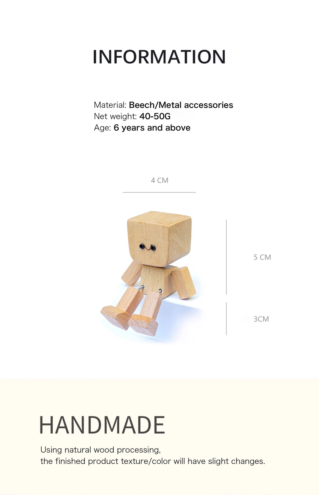 Shaking Feet Wooden Doll