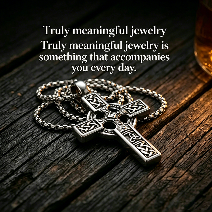 Cut-out cross pendant necklace
