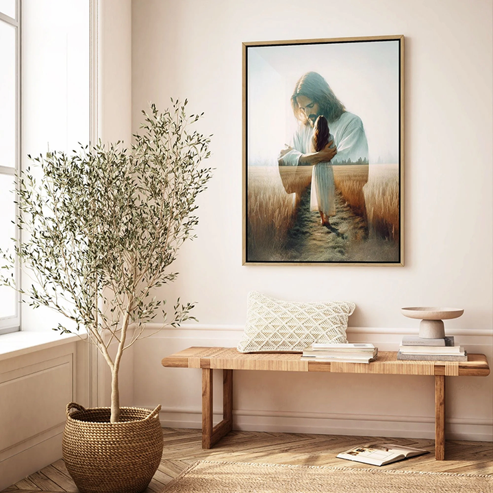 Warm Embrace in the Fields – Decorative Art Print