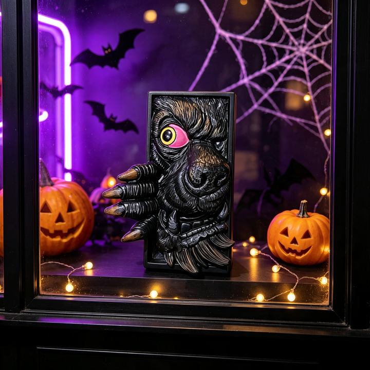 Gothic monster peeping bookend