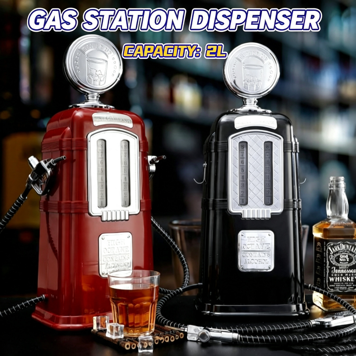 Vintage Gas Pump Dual‑Nozzle Liquor Dispenser