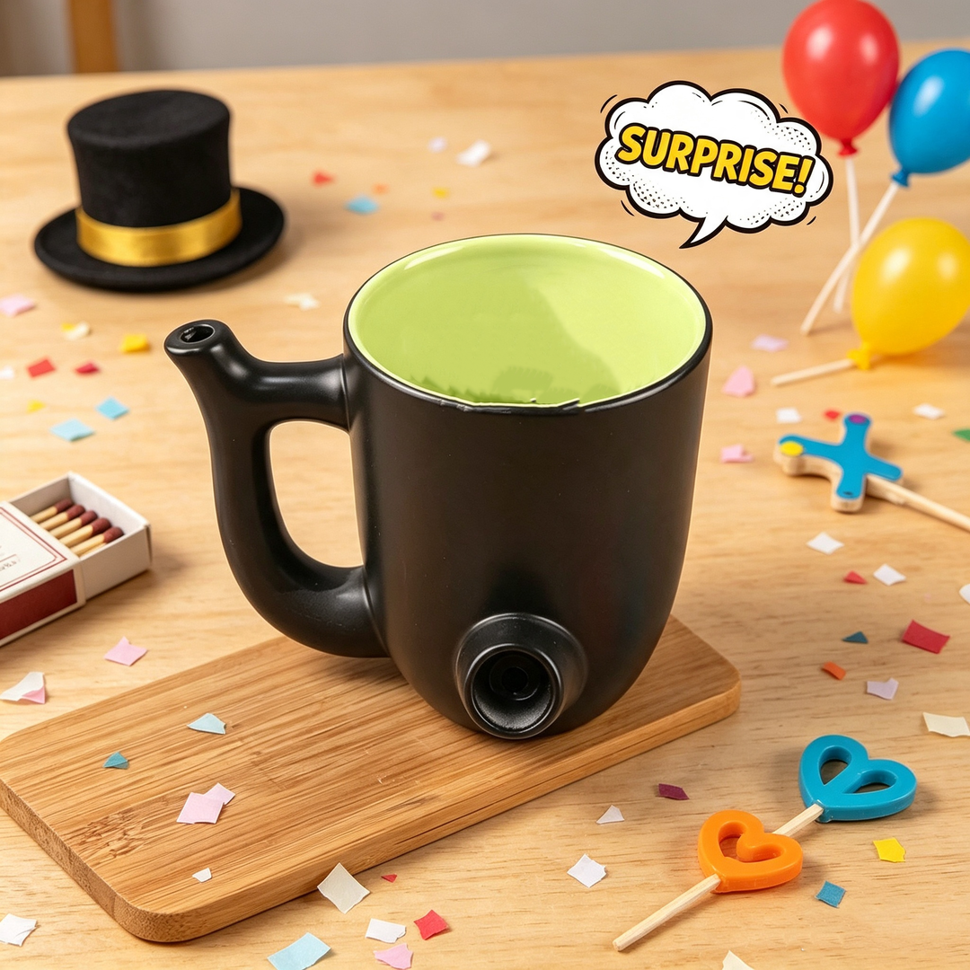 Double-walled ceramic pipe cup