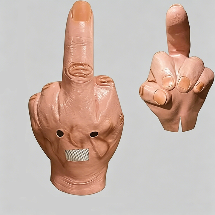 Middle-finger prank contemptuous headwear