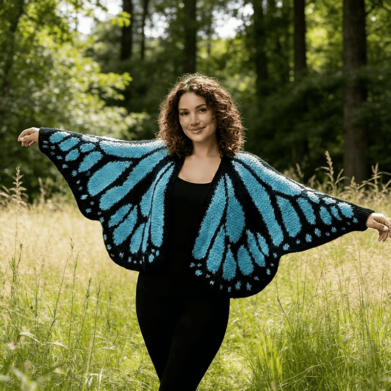 Handmade Butterfly Cardigan Shawl