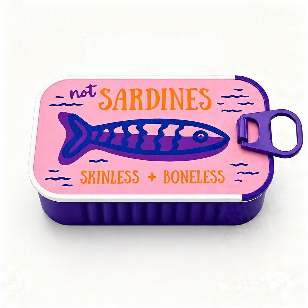 3D-printed sardine-shaped jewelry box