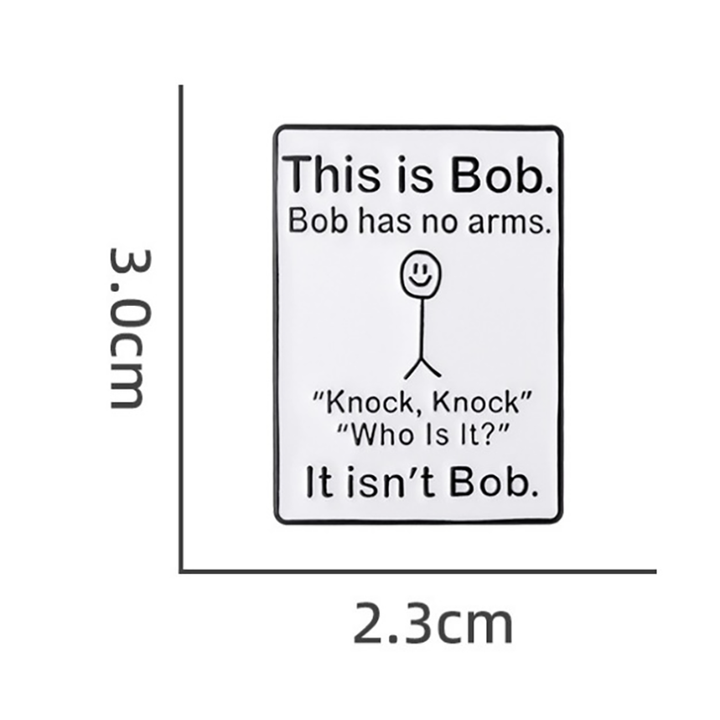 This is Bob—the "Bob with No Arms" doodle badge