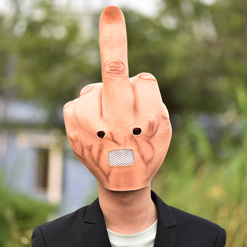 Middle-finger prank contemptuous headwear