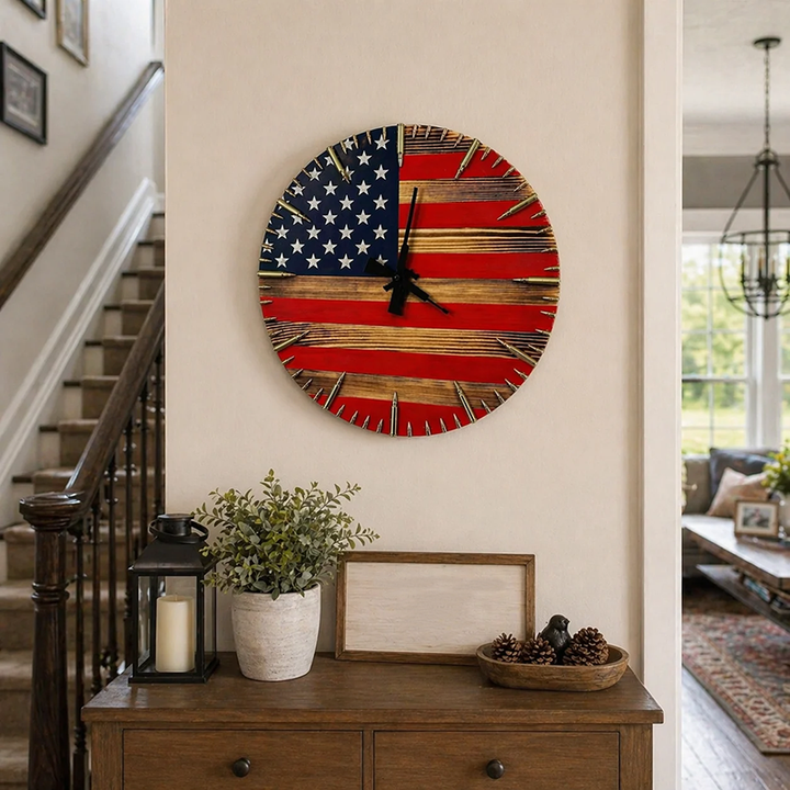 Handmade round wall clock